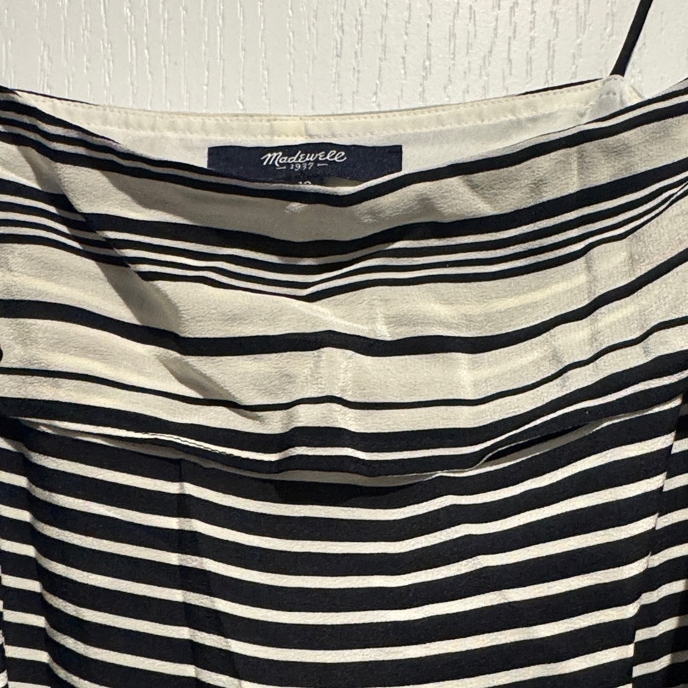 Madewell Black and White Striped Mini Dress - Picture 4 of 8